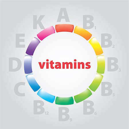 simsearch:400-07218151,k - logo vitamins and nutrition Fotografie stock - Microstock e Abbonamento, Codice: 400-07219356