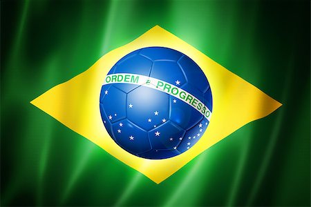 simsearch:400-06527636,k - Brazil world cup 2014 symbol, soccer ball on brazilian flag Foto de stock - Royalty-Free Super Valor e Assinatura, Número: 400-07219441