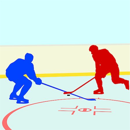 simsearch:400-07324760,k - Ice hockey players. Vector illustration Stockbilder - Microstock & Abonnement, Bildnummer: 400-07219471