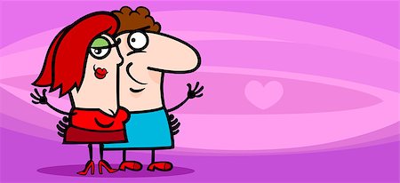 simsearch:400-06523060,k - Valentines Day Greeting Card Cartoon Illustration of Funny Man in Love with Cupid Arrow in his Heart Stock Photo - Budget Royalty-Free & Subscription, Code: 400-07219575