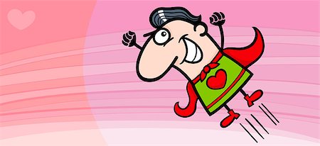 simsearch:400-06523060,k - Valentine Greeting Card Cartoon Illustration of Stock Photo - Budget Royalty-Free & Subscription, Code: 400-07219570