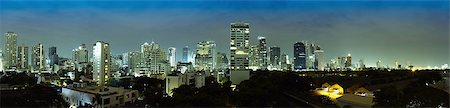 Panorama of the city at night - Thailand, Bangkok Stock Photo - Budget Royalty-Free & Subscription, Code: 400-07210504