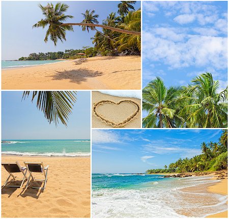 simsearch:400-05892265,k - Collage of Beautiful tropical beach in Sri Lanka Stock Photo - Budget Royalty-Free & Subscription, Code: 400-07210616