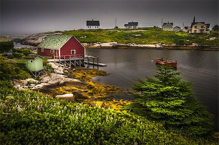 Touristic village of Peggy's Cove Nova Scotia Canada Stock Photo - Budget Royalty-Free & Subscription, Code: 400-07210861