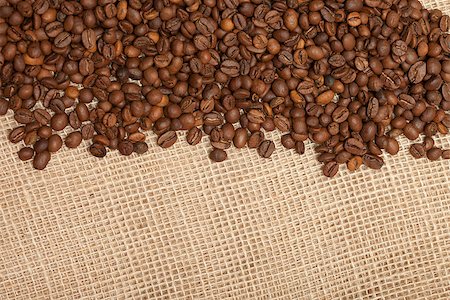 row of sacks - Coffee beans on a rough sacking Stock Photo - Budget Royalty-Free & Subscription, Code: 400-07210948