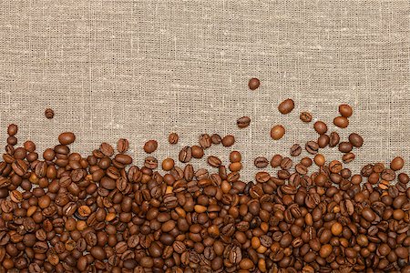 row of sacks - Coffee beans on a rough sacking Stock Photo - Budget Royalty-Free & Subscription, Code: 400-07210949