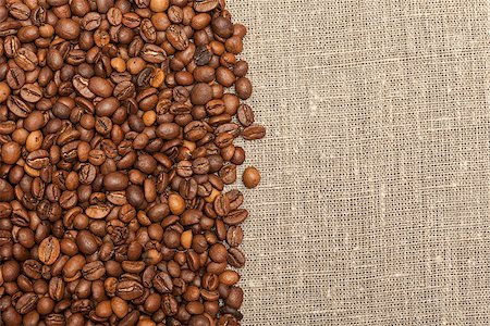 row of sacks - Coffee beans on a rough sacking Stock Photo - Budget Royalty-Free & Subscription, Code: 400-07210950