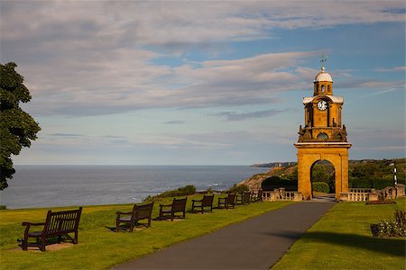 simsearch:400-06918860,k - Holbeck Clock Tower in Scarborough park in Great Britain Stock Photo - Budget Royalty-Free & Subscription, Code: 400-07211145