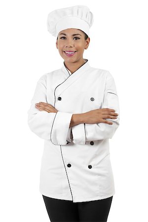 Stock image of female chef isolated on white background Stock Photo - Budget Royalty-Free & Subscription, Code: 400-07211266