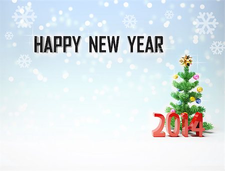 Greeting cards for  happy new year 2014 Stock Photo - Budget Royalty-Free & Subscription, Code: 400-07211385