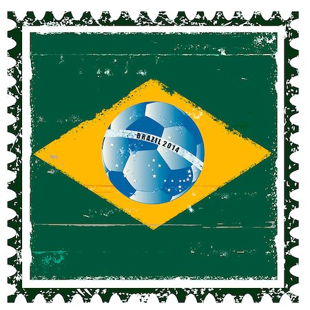 simsearch:400-07414089,k - Vector illustration of the Brazil flag like stamp in grunge style.This file is vector, can be scaled to any size without loss of quality. Stock Photo - Budget Royalty-Free & Subscription, Code: 400-07211555