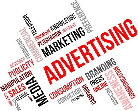 A word cloud of advertising related items Foto de stock - Super Valor sin royalties y Suscripción, Código: 400-07211586