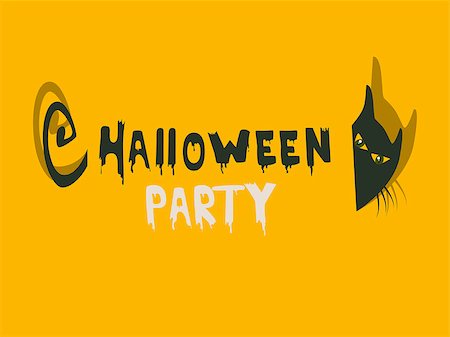simsearch:400-07407480,k - Halloween party invitation with a cat Stockbilder - Microstock & Abonnement, Bildnummer: 400-07211746