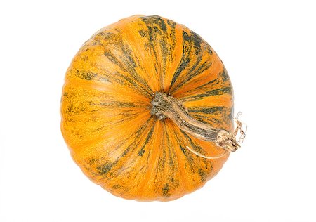simsearch:400-05714074,k - top view of fresh orange pumpkin isolated on white background Foto de stock - Royalty-Free Super Valor e Assinatura, Número: 400-07211756