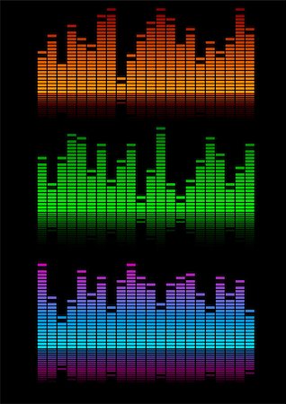 simsearch:400-07921054,k - illustration of equalizer visualisations, symbol for music and sound Stock Photo - Budget Royalty-Free & Subscription, Code: 400-07211922