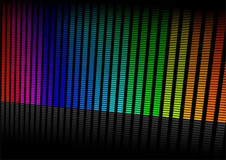 simsearch:400-05106212,k - illustration of an colorful equalizer visualisation, symbol for music and sound Stock Photo - Budget Royalty-Free & Subscription, Code: 400-07211923