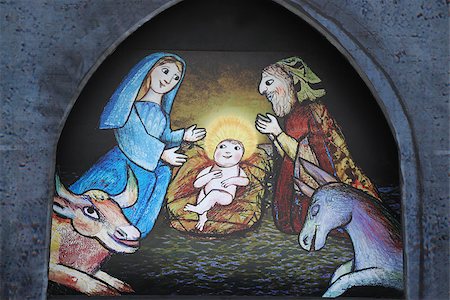 Christmas nativity scene Stock Photo - Budget Royalty-Free & Subscription, Code: 400-07211958
