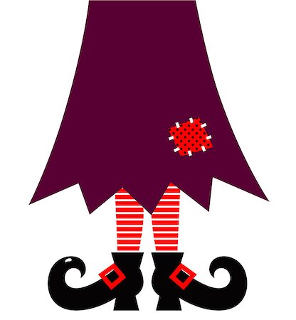 Cartoon Witch legs. Vector Illustration Stock Photo - Budget Royalty-Free & Subscription, Code: 400-07212007