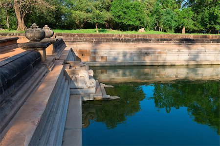 simsearch:400-04923236,k - Ruins of the ancient city Anuradhapura, Sri Lanka. Kuttam Pokuna (twin ponds) are bathing tanks or pools in ancient Sri Lanka. Stock Photo - Budget Royalty-Free & Subscription, Code: 400-07212018