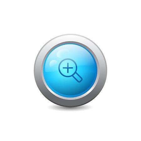 3d blue round web button with zoom in icon Stock Photo - Budget Royalty-Free & Subscription, Code: 400-07212654