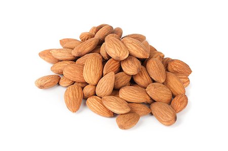 simsearch:400-07210943,k - almonds isolated on white Stock Photo - Budget Royalty-Free & Subscription, Code: 400-07212886