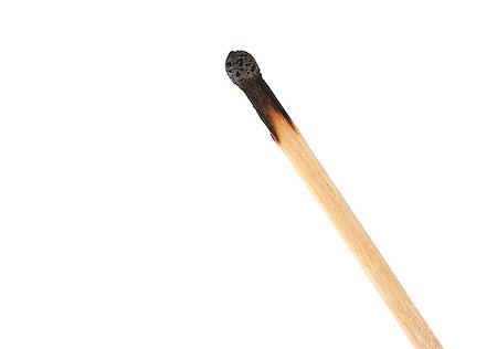 burnt match isolated on a white background Stock Photo - Budget Royalty-Free & Subscription, Code: 400-07212910