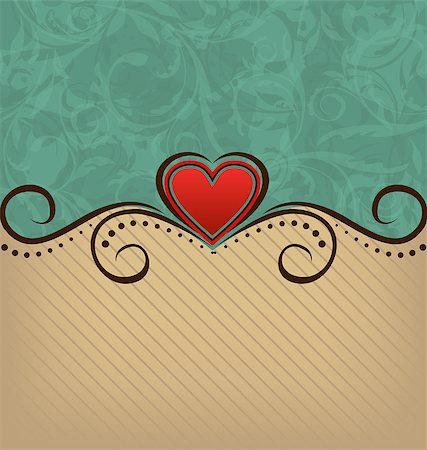 simsearch:400-04667661,k - Illustration Valentine's Day retro elegance background - vector Photographie de stock - Aubaine LD & Abonnement, Code: 400-07213337