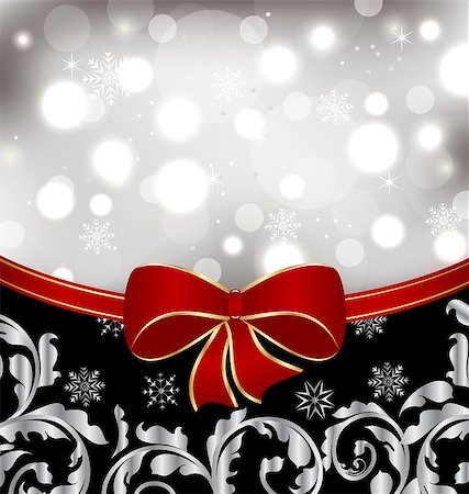 simsearch:400-07213325,k - Illustration Christmas floral background, ornamental design elements - vector Fotografie stock - Microstock e Abbonamento, Codice: 400-07213353