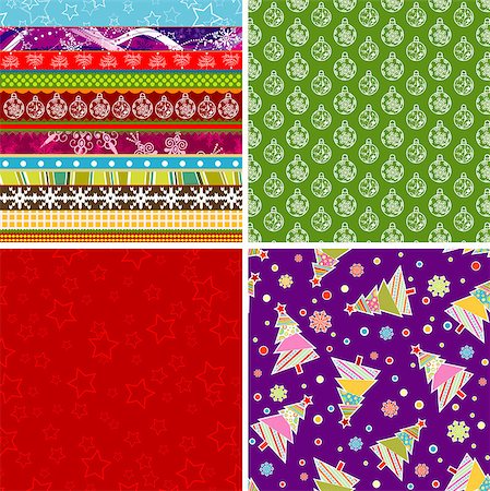 simsearch:400-05885839,k - Scrapbook christmas patterns for design, vector illustration Foto de stock - Royalty-Free Super Valor e Assinatura, Número: 400-07213549