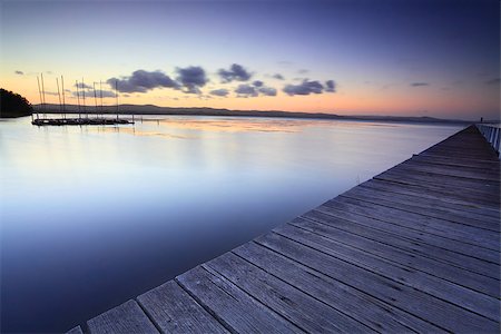 simsearch:400-07514503,k - Long Jetty and Tuggerah Lakes after sunset at dusk.  Long Exposure Stock Photo - Budget Royalty-Free & Subscription, Code: 400-07224079