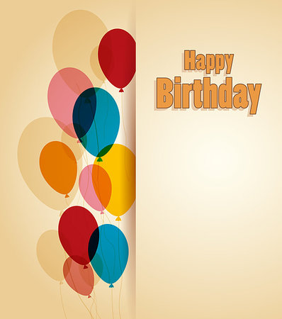 Retro greeting card Happy birthday with place for text Photographie de stock - Aubaine LD & Abonnement, Code: 400-07224089