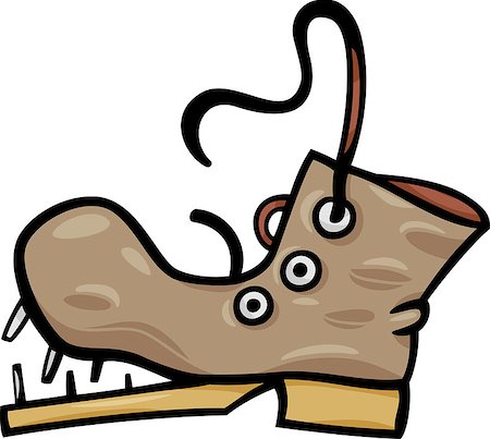 simsearch:400-07053928,k - Cartoon Illustration of Old Shoe or Boot Clip Art Photographie de stock - Aubaine LD & Abonnement, Code: 400-07224181