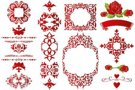 simsearch:400-04806251,k - Big set of hand drawn vintage frames, dividers and objects for designers (available as fully editable vector illustration) Foto de stock - Super Valor sin royalties y Suscripción, Código: 400-07224229