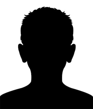 a boy head silhouette Foto de stock - Royalty-Free Super Valor e Assinatura, Número: 400-07224291