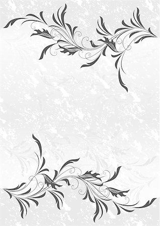 simsearch:400-06093261,k - Illustration of abstract floral branches with grunge background Fotografie stock - Microstock e Abbonamento, Codice: 400-07224360