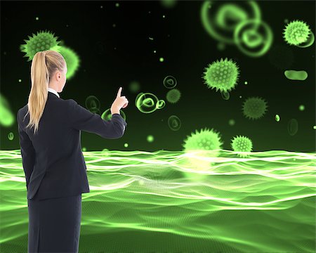 sistema inmune - Composite image of blonde businesswoman pointing somewhere Foto de stock - Super Valor sin royalties y Suscripción, Código: 400-07220006