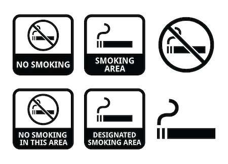 risk of death vector - Vector icons set - forbidden / allowed smoking sign isolated on white Stock Photo - Budget Royalty-Free & Subscription, Code: 400-07221102