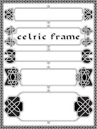 Frame in Celtic style a vector an element of design Photographie de stock - Aubaine LD & Abonnement, Code: 400-07221163