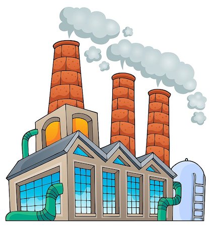 smoke chimney - Factory theme image 1 - eps10 vector illustration. Stock Photo - Budget Royalty-Free & Subscription, Code: 400-07221211