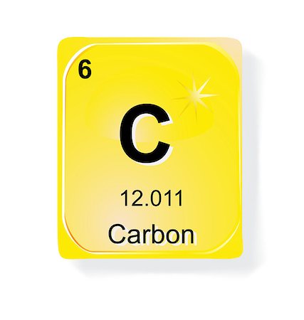 simsearch:400-05264476,k - Carbon, chemical element with atomic number, symbol and weight Photographie de stock - Aubaine LD & Abonnement, Code: 400-07221615