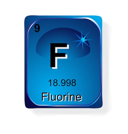 simsearch:400-05264476,k - Fluorine, chemical element with atomic number, symbol and weight Photographie de stock - Aubaine LD & Abonnement, Code: 400-07221618