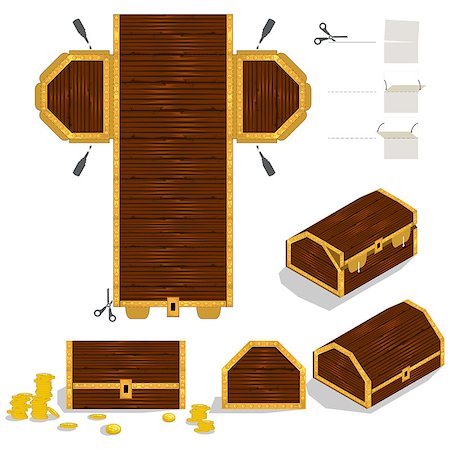 escova (artist) - Home Made Wooden Treasure Chest Packaging Box Stockbilder - Microstock & Abonnement, Bildnummer: 400-07221657
