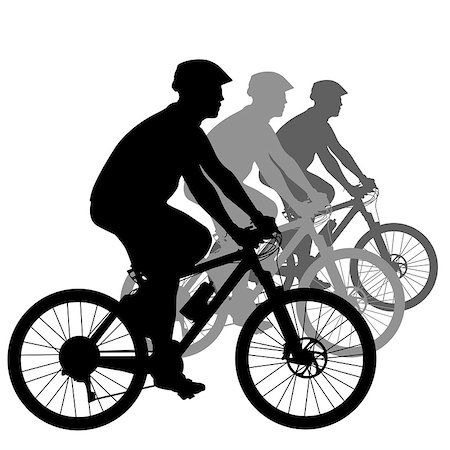 simsearch:400-05188041,k - Silhouette of a cyclist male.  vector illustration. Stockbilder - Microstock & Abonnement, Bildnummer: 400-07221692