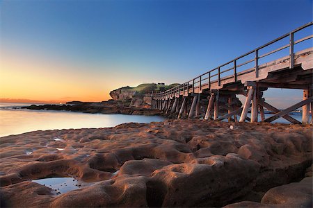 simsearch:400-07667033,k - Sunrise at Bare Island, La Perouse, Botany Bay, Australia. 1000iso 22.1sec Stock Photo - Budget Royalty-Free & Subscription, Code: 400-07221793