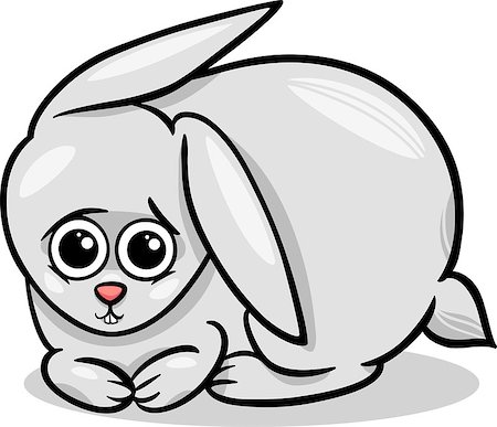 simsearch:400-07222602,k - Cartoon Illustration of Cute Little Baby Animal Rabbit or Bunny Photographie de stock - Aubaine LD & Abonnement, Code: 400-07221815