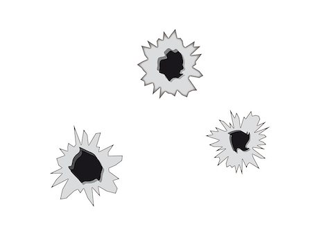 bullet holes on a white background Foto de stock - Super Valor sin royalties y Suscripción, Código: 400-07222225