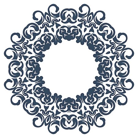 decorative round abstract borders - Round frame with a flower ornament. Stock Photo - Budget Royalty-Free & Subscription, Code: 400-07222728