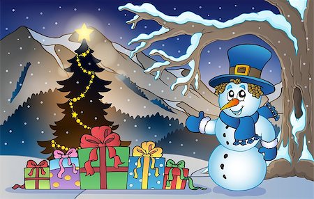 simsearch:400-07222746,k - Christmas outdoor theme 6 - eps10 vector illustration. Stock Photo - Budget Royalty-Free & Subscription, Code: 400-07222758