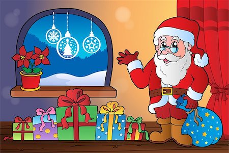 simsearch:400-08343929,k - Christmas indoor theme 8 - eps10 vector illustration. Foto de stock - Royalty-Free Super Valor e Assinatura, Número: 400-07222750