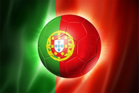 simsearch:400-07338591,k - 3D soccer ball with Portugal team flag, world football cup Brazil 2014 Fotografie stock - Microstock e Abbonamento, Codice: 400-07223127